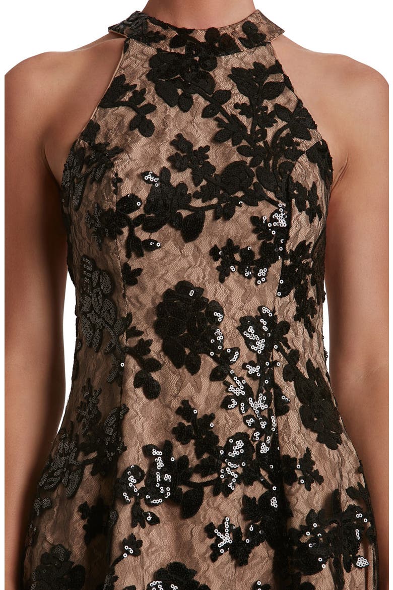 Abbie Minidress, Alternate, color, BLACK/NUDE