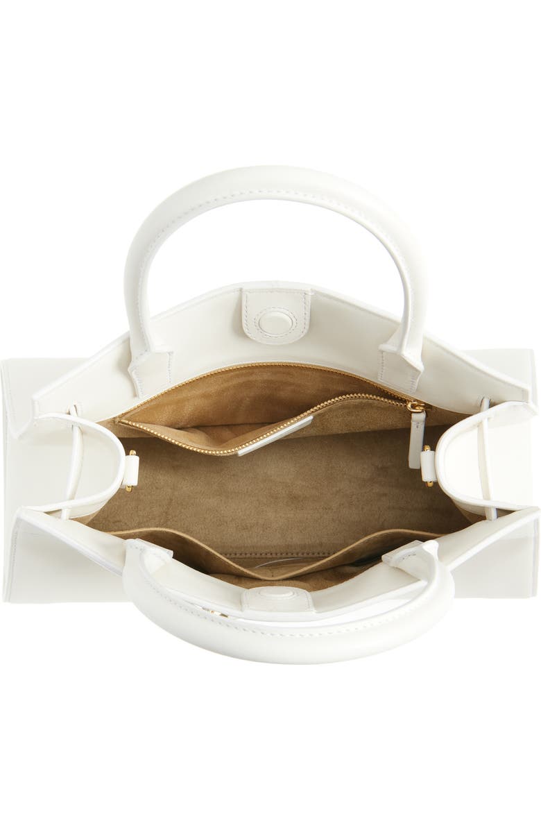 Veronica Beard Dash Leather Top Handle Bag, Alternate, color, Off White