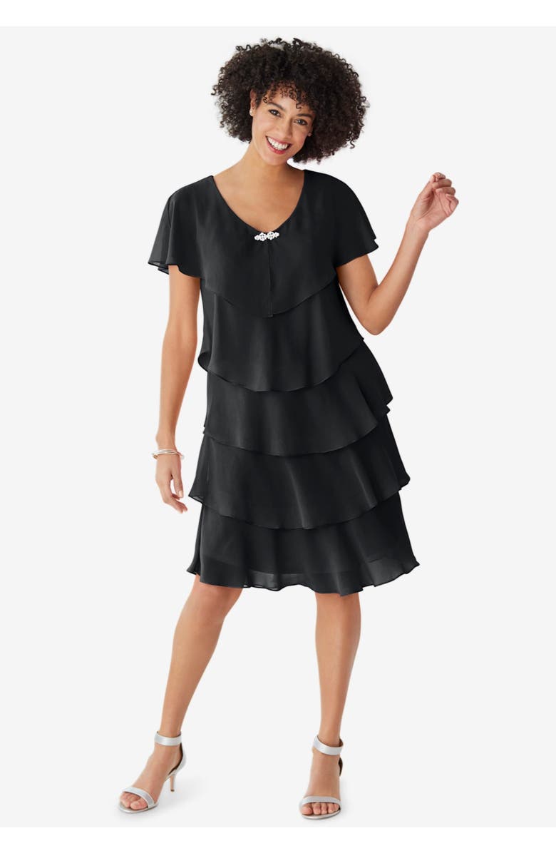 Secret Solutions Shadow Stripe Shaper High-Waist Brief, Alternate, color, Black