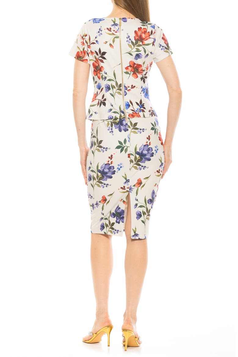 Robin Jewel Neck Midi Dress, Alternate, color, MINT FLORAL
