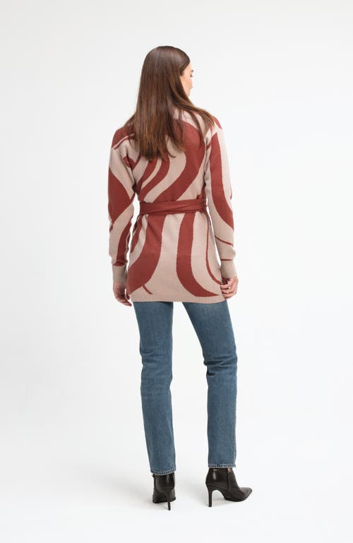 Diarrablu Elma Knit Cardigan In Luze Rust