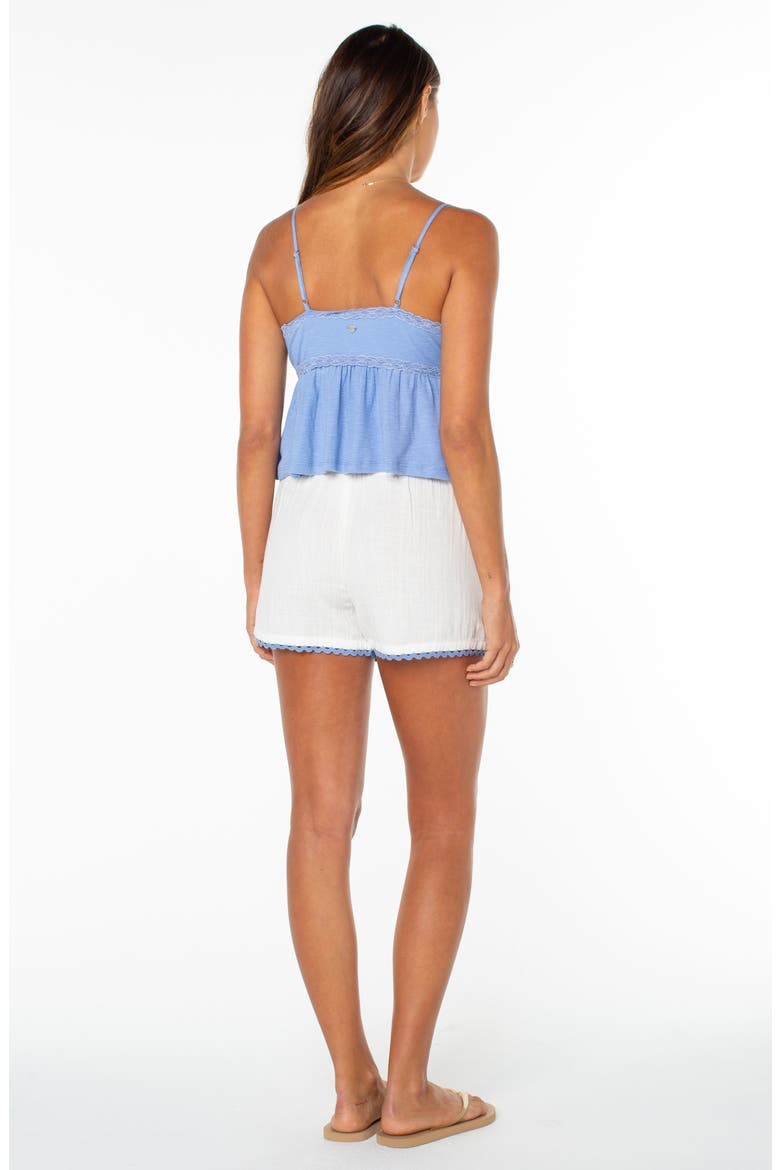Wave Loom Scallop Trim Shorts, Alternate, color, CLOUD DANCER