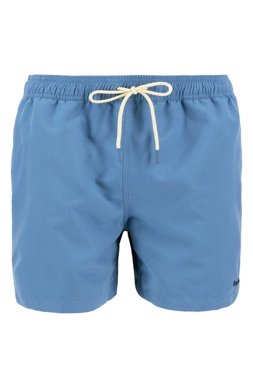 Barbour Staple Logo Swim Trunks In Force Blue