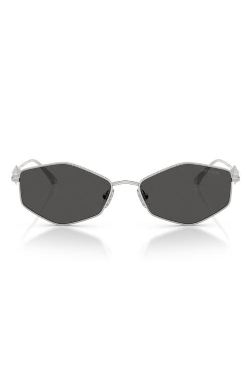 Jimmy Choo Zoey 55mm Geometric Sunglasses In Gray