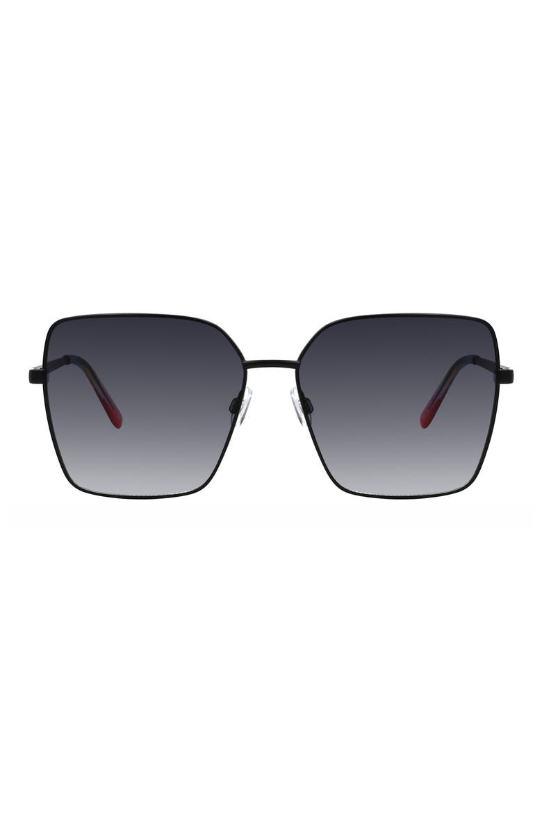 61mm Gradient Square Sunglasses, Main, color, BLACK DRENCH