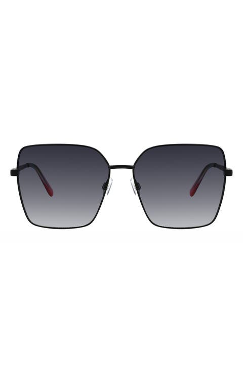 61mm Gradient Square Sunglasses