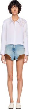 SANDRO Embroidered shirt