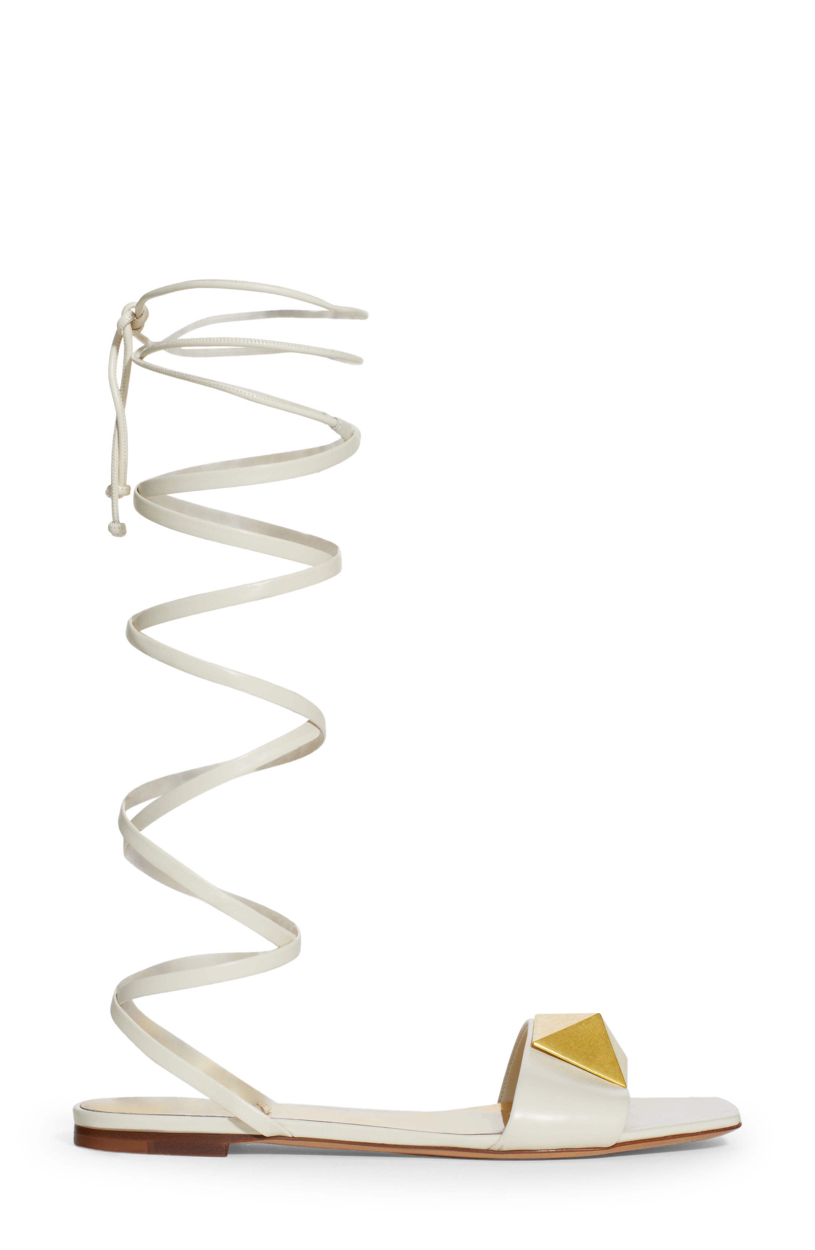 Valentino Garavani Roman Stud Wrap Sandal, Alternate, color, 