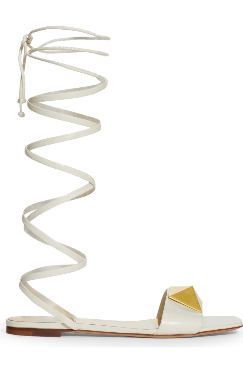 Valentino Garavani Roman Stud Wrap Sandal, Alternate, color,