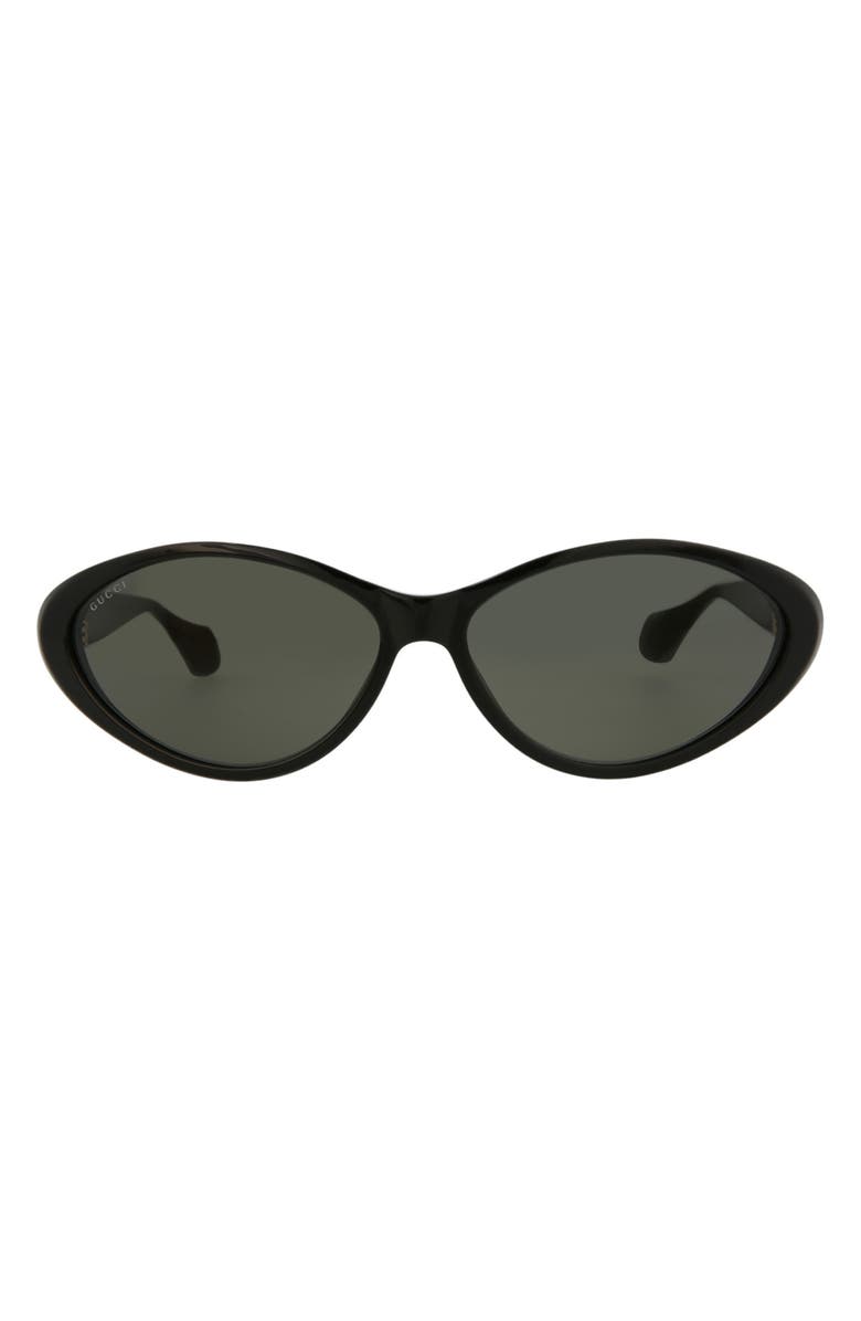 Gucci 67mm Cat Eye Sunglasses, Main, color, Black Black Grey