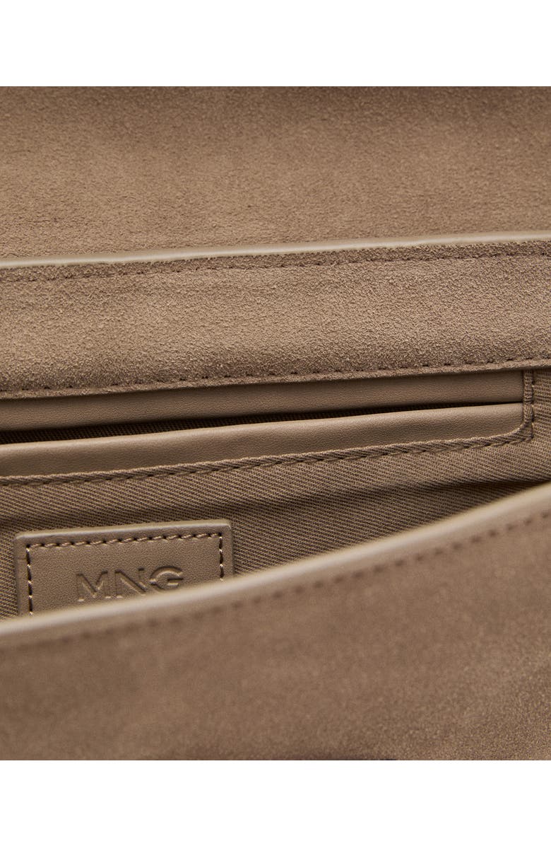 MANGO Suede Shoulder Bag, Alternate, color, Medium Brown