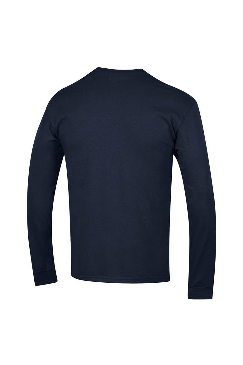 Men's Champion  Navy North Carolina Tar Heels Basic Arch Long Sleeve T-Shirt, Alternate, color, Navy