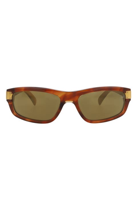 58mm Rectangular Sunglasses