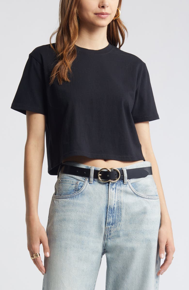 Open Edit Boxy Crop T-Shirt, Main, color,