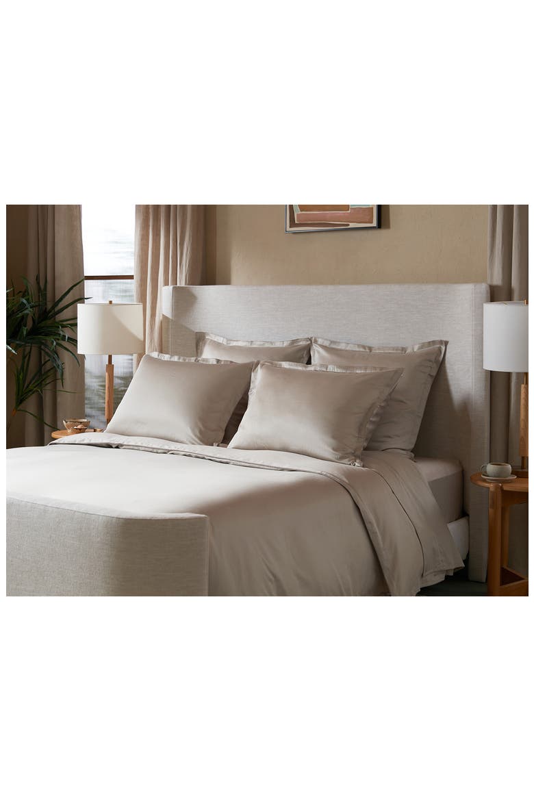 Sateen Duvet Cover, Alternate, color, BONE