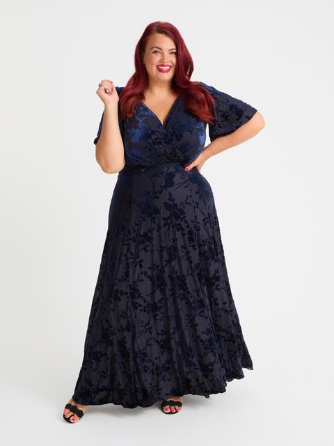 Isabelle Vintage Devore Maxi Dress