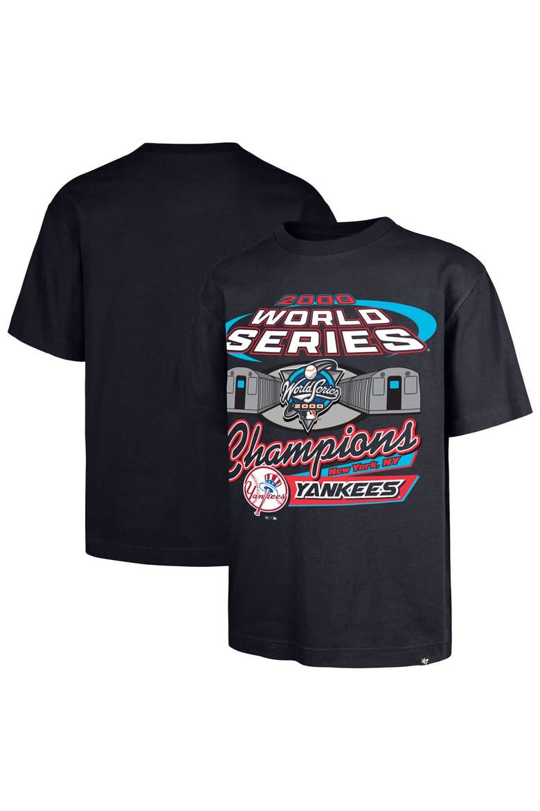 Men's '47 Navy New York Yankees 2000 World Series Champions Showcase Foundation T-Shirt, Main, color, Navy