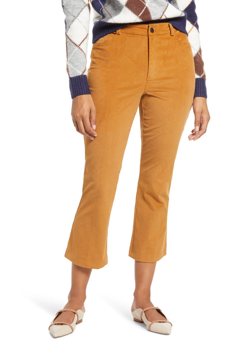 Halogen<sup>®</sup> x Atlantic-Pacific Velveteen Kick Flare Pants, Main, color,