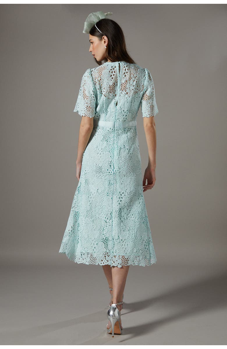 Coast Lace  Bow Belt Midi Dress, Alternate, color, Sage