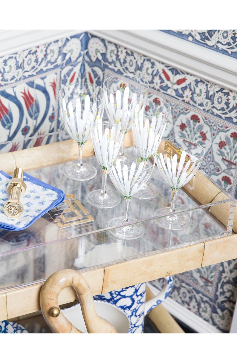 Tory Burch Spring Meadow Set of 2 Water Glasses, Alternate, color, 