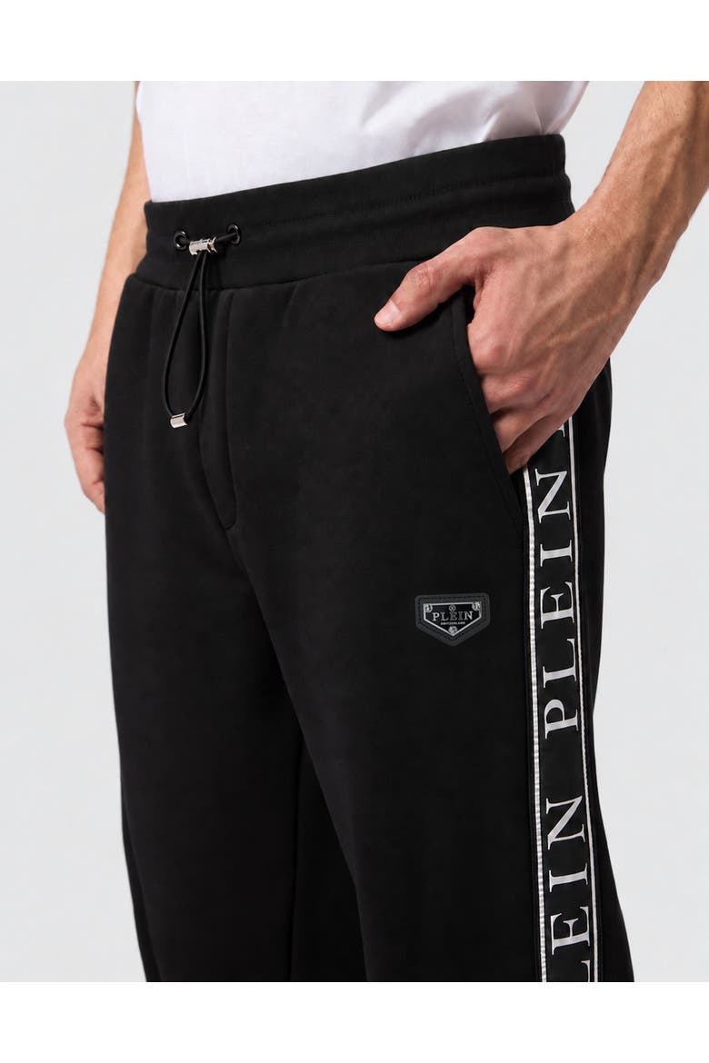 Jogging Trousers Plein Tape Men, Alternate, color, black