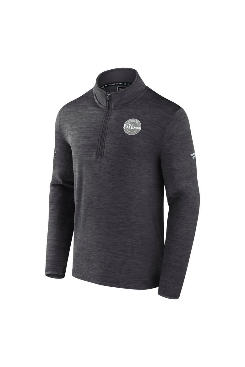 Men's Fanatics Charcoal NHL Authentic Pro The Alumni Quarter-Zip Top, Alternate, color, Charcoal
