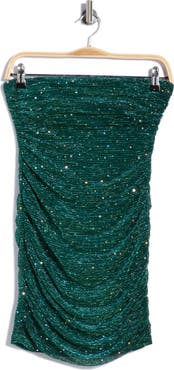 Lulus Moonlight Metalic Strapless Minidress