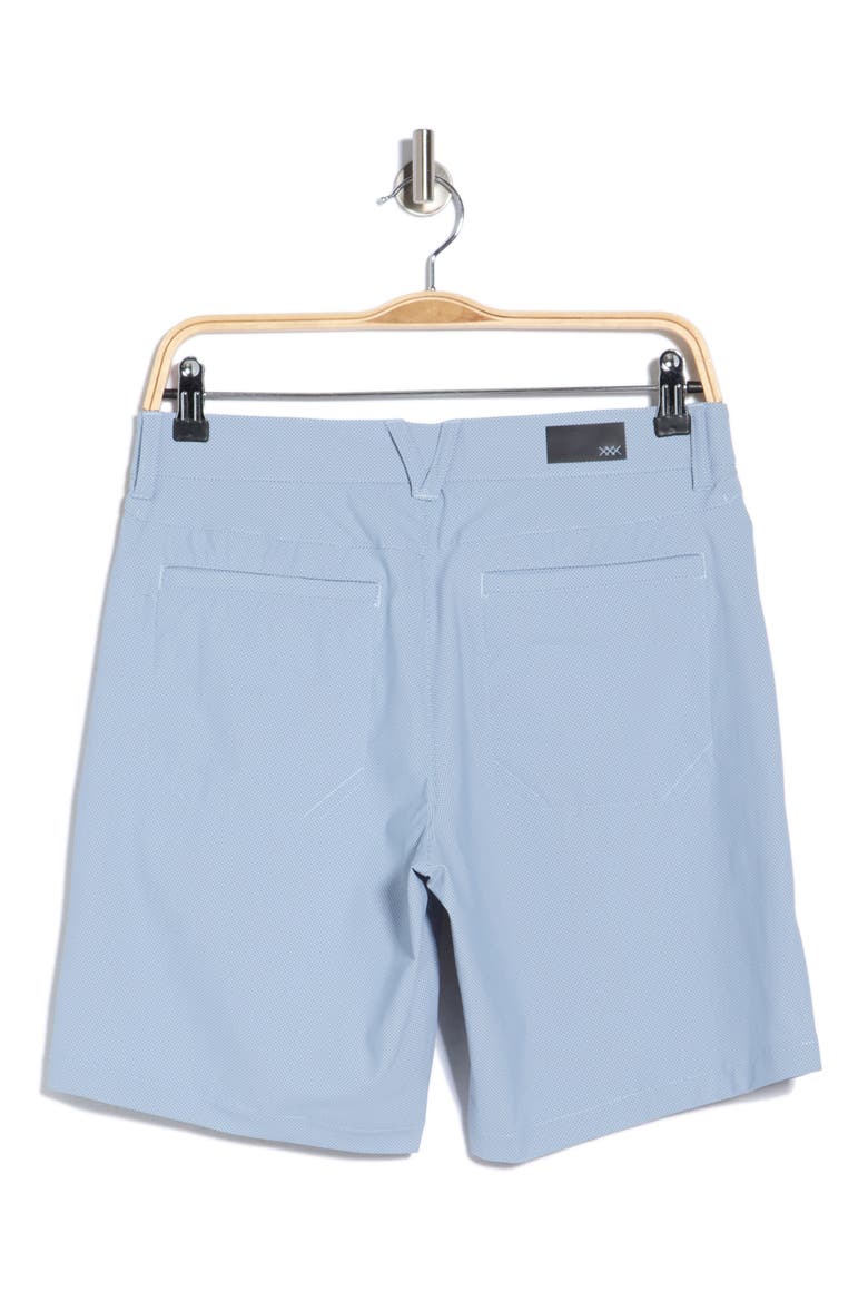 Momentum Water Repellent 9-Inch Golf Shorts, Alternate, color, ARCTIC BLUE/BLUE BLIZZARD