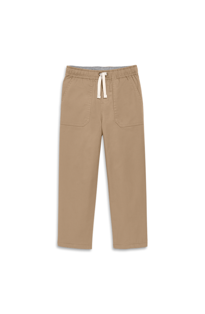 Primary Kids Lined Stretch Chino Pocket Pant, Main, color, Khaki