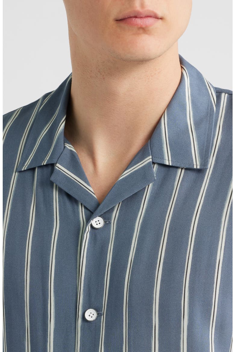 Avery Viscose Camp Shirt, Alternate, color, BLUE STRIPE
