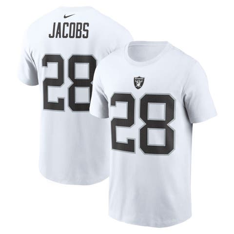 Men's Nike Josh Jacobs White Las Vegas Raiders Name & Number T-Shirt