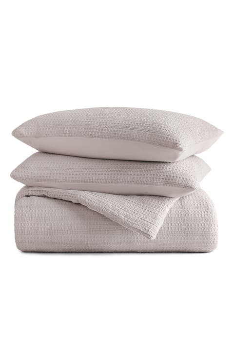Waffle Textured 3-Piece Comforter Set