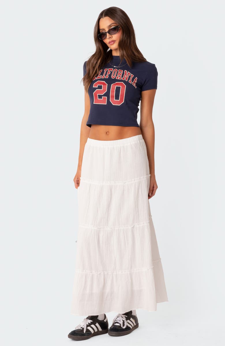 EDIKTED Tiered Cotton Skirt, Alternate, color,