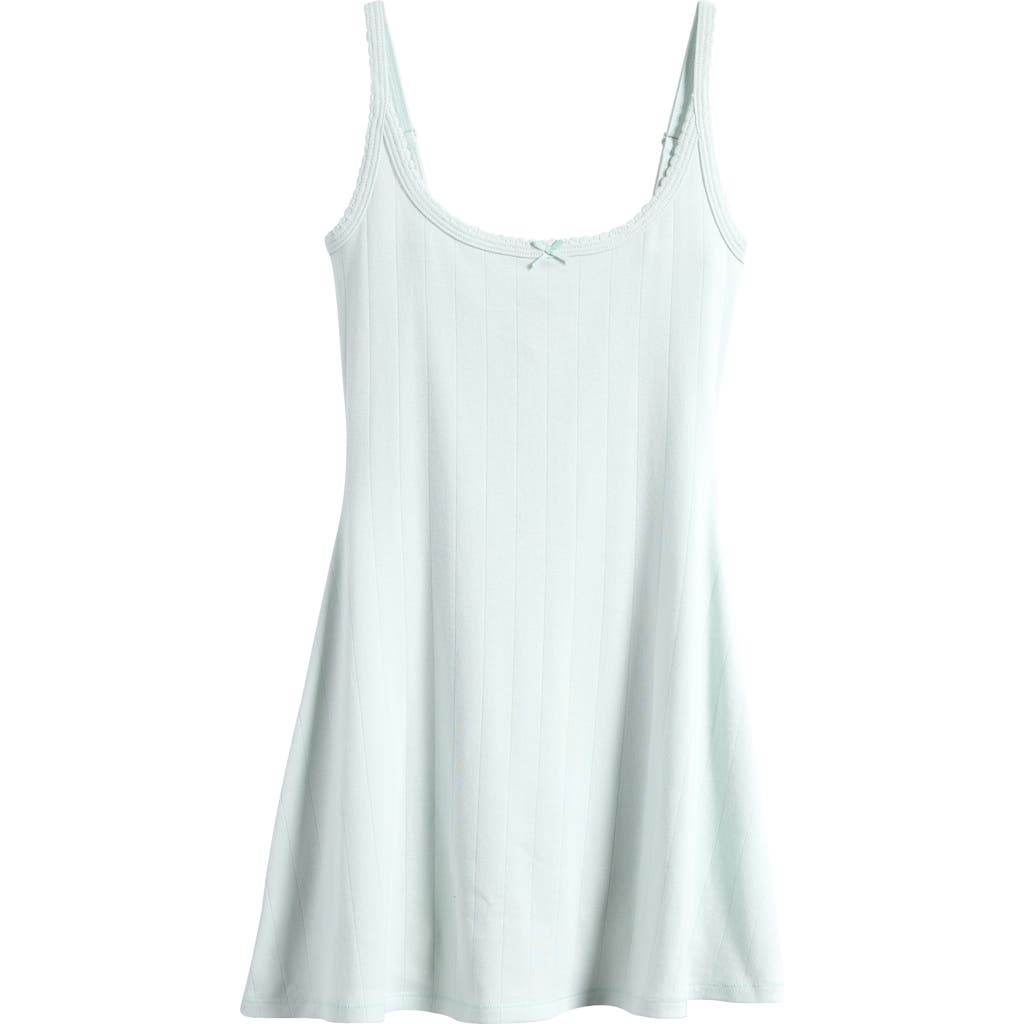 Skims Drop Needle Pointelle Nightgown In Frost