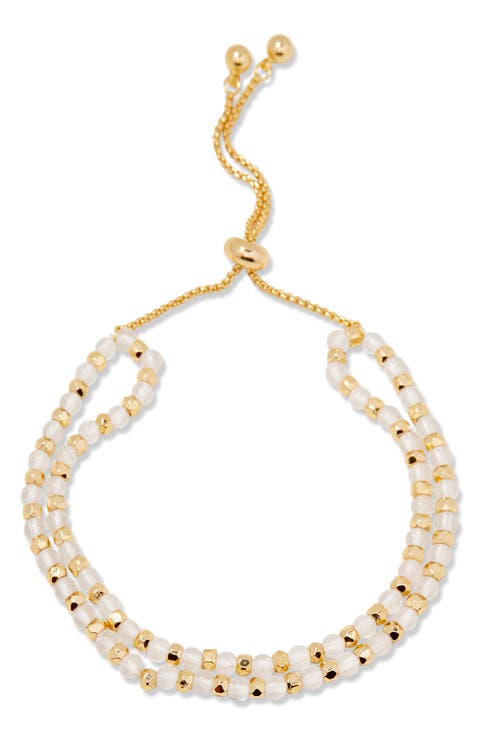 Evette Birthstone Beaded Slider Bracelet