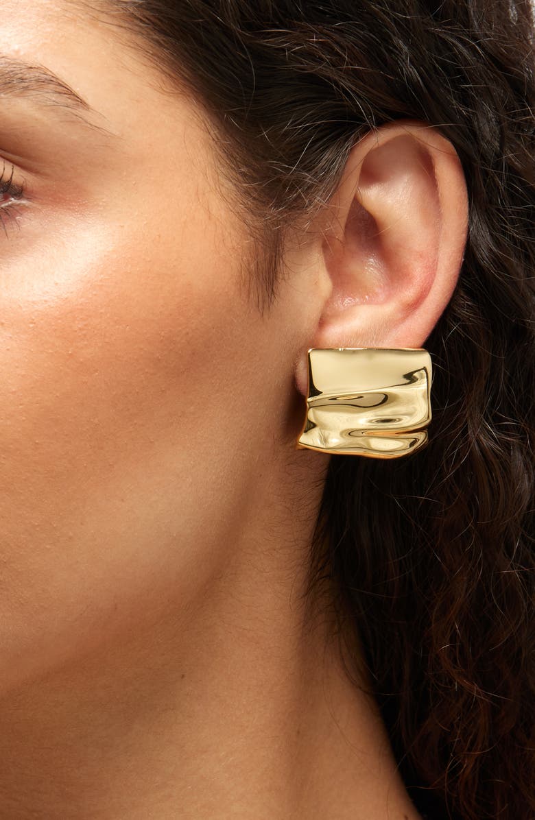 JENNY BIRD Sundra Clip-On Earrings, Alternate, color, High Polish Gold