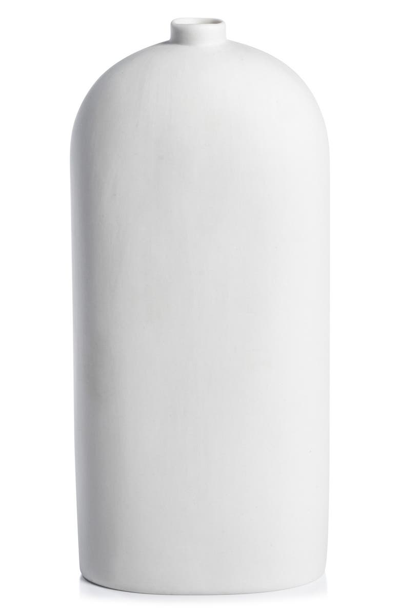 Zodax Lucca Ceramic Vase, Main, color, White