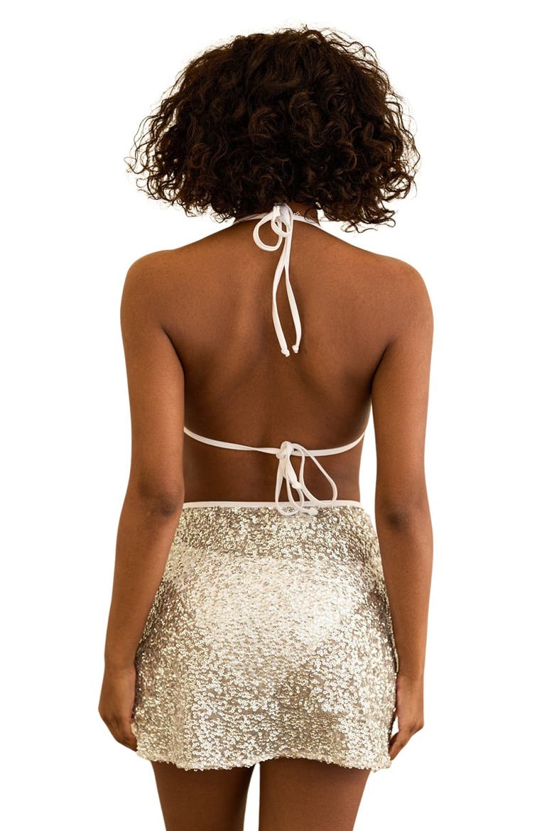 Rumours Tie String Skirt, Alternate, color, Silver
