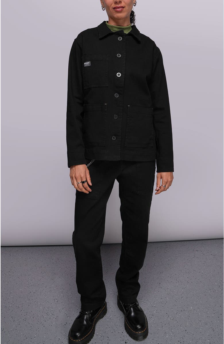 WILDFANG The Essential Denim Utility Jacket, Alternate, color, Black