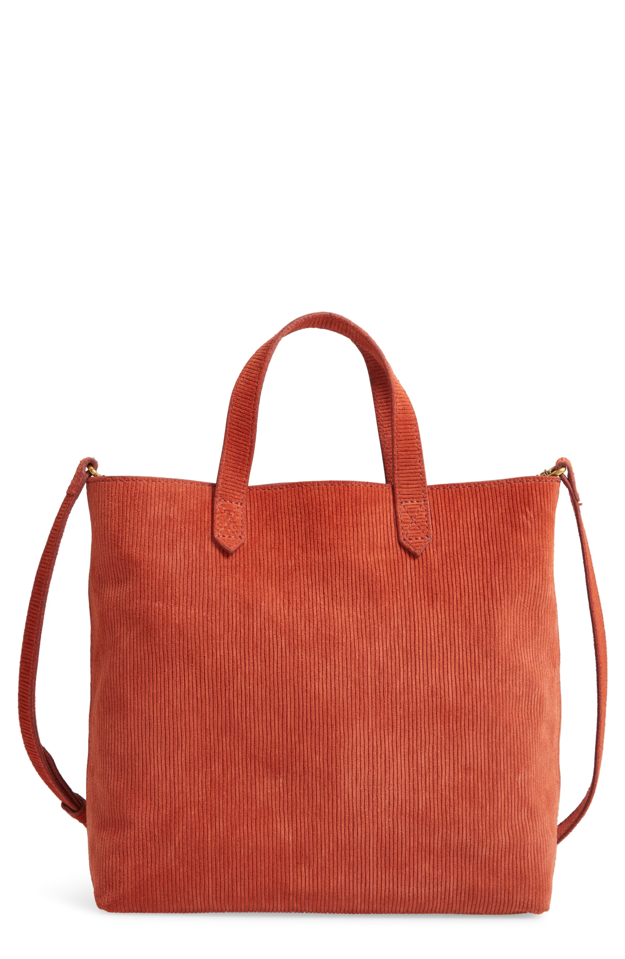 Madewell The Zip-Top Transport Corduroy Suede Crossbody Bag, Main, color, 