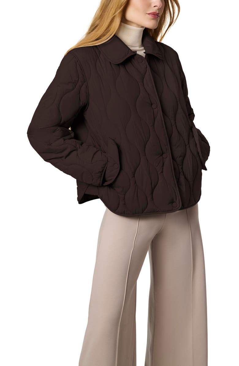 Bernardo Quilted Jacket, Alternate, color, Seal Brown