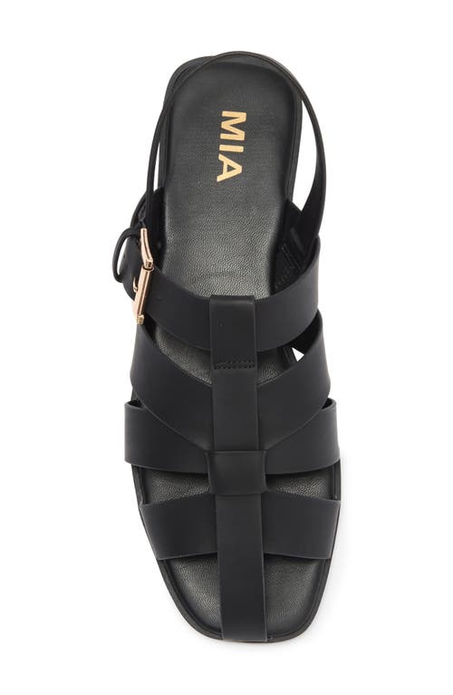Shop Mia Elara Fisherman Sandal In Black
