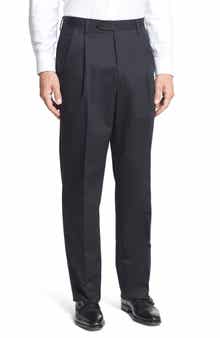 Berle Pleated Classic Fit Cotton Dress Pants