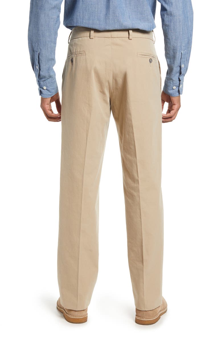 Berle Charleston Khakis Flat Front Chino Pants, Alternate, color, Khaki
