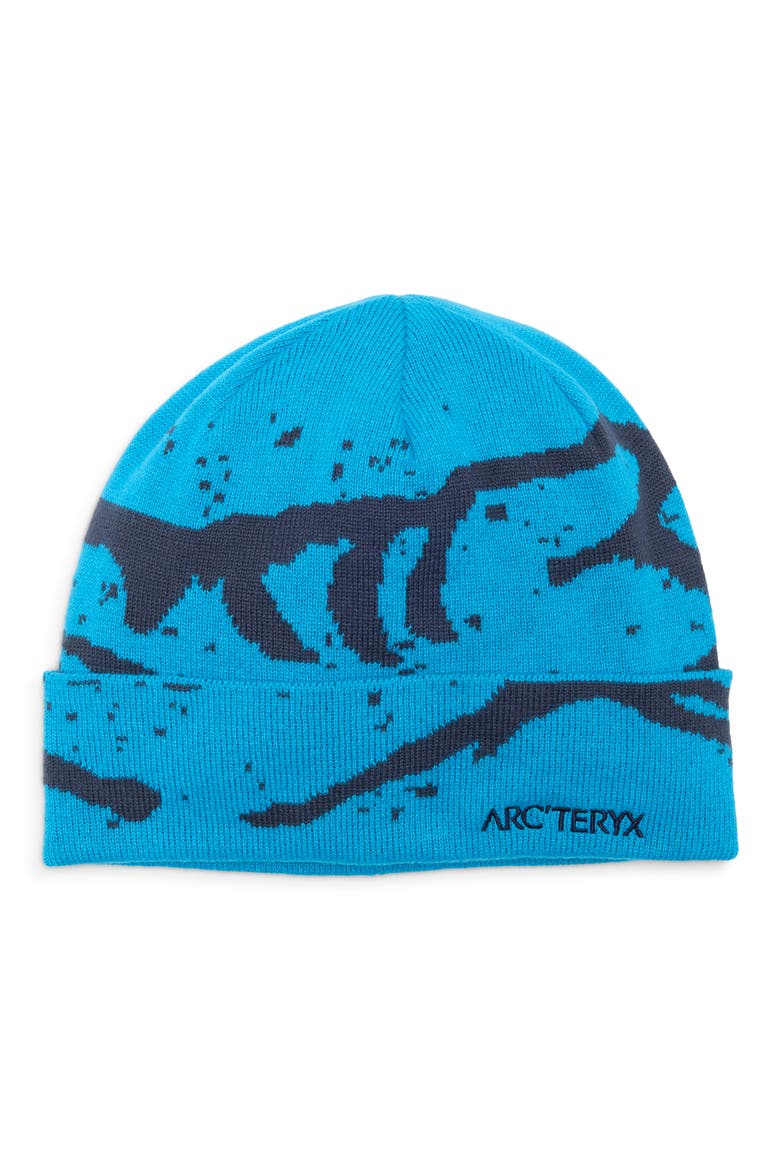 Grotto Toque Beanie, Main, color, AQUACULTURE / BLACK SAPPHIRE