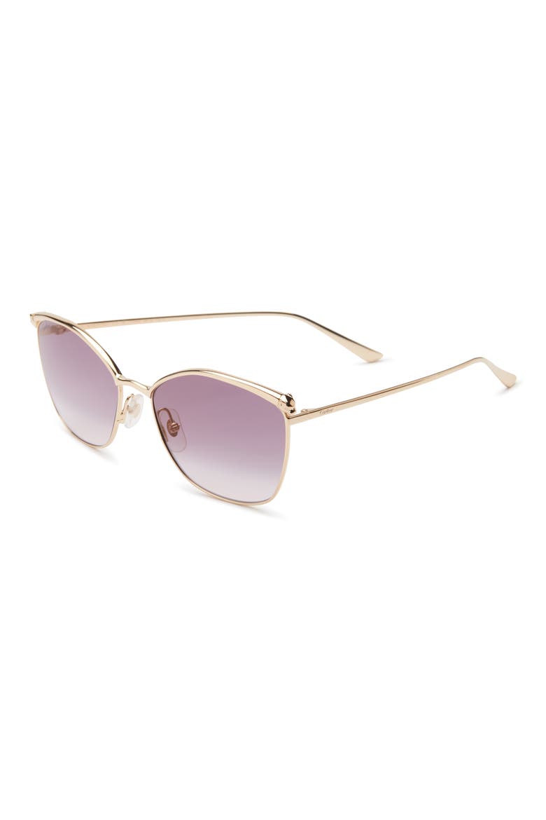 59mm Gradient Cat Eye Sunglasses, Alternate, color, GOLD