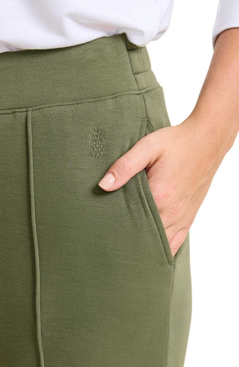 Tommy Bahama Palm Voyage Pintuck Pleat Knit Pants, Alternate, color, Beetle Green