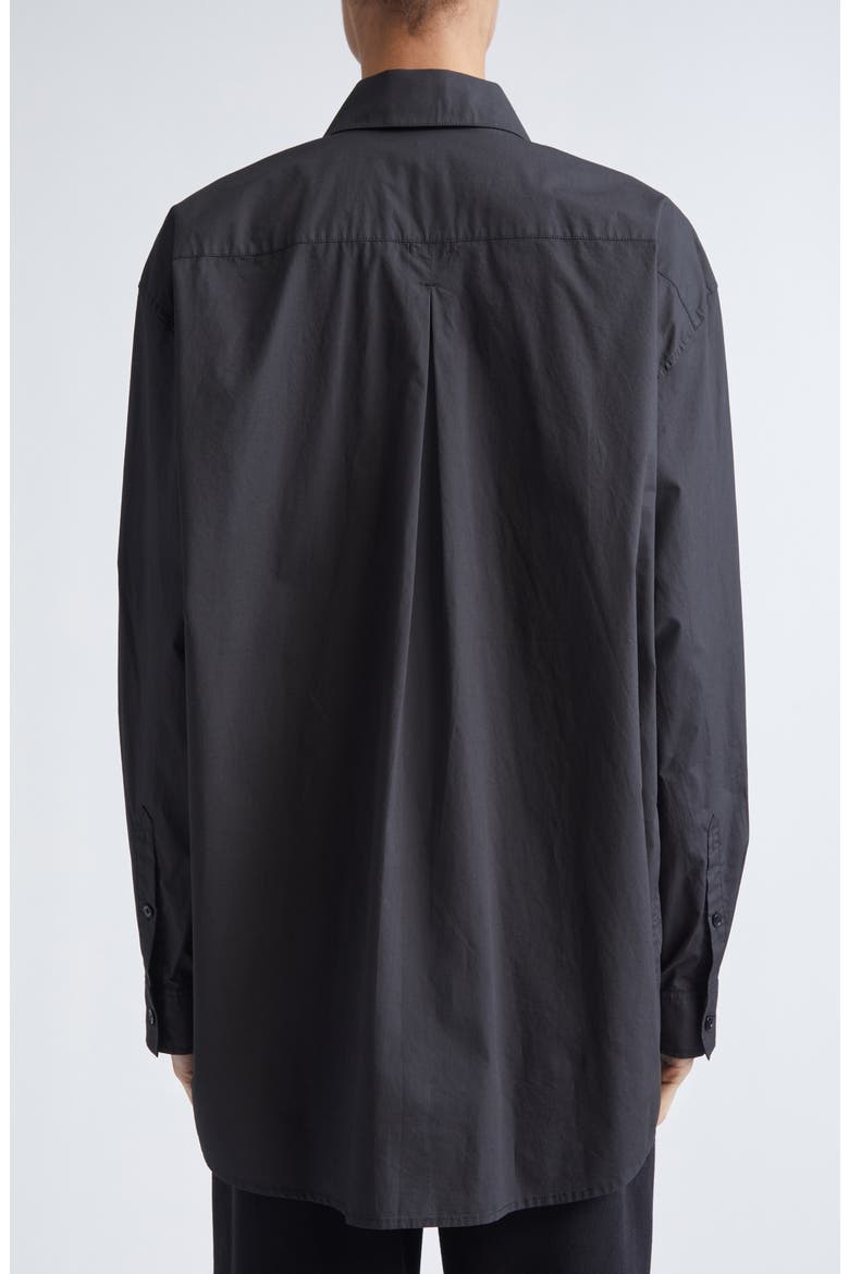 Classic Tumbled Cotton Button-Up Shirt, Alternate, color, WASHED BLACK