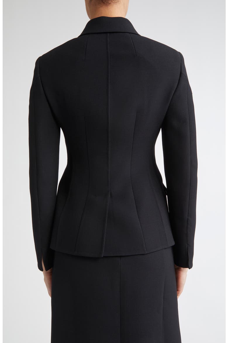 Delia Double Face Virgin Wool Jacket, Alternate, color, BLACK