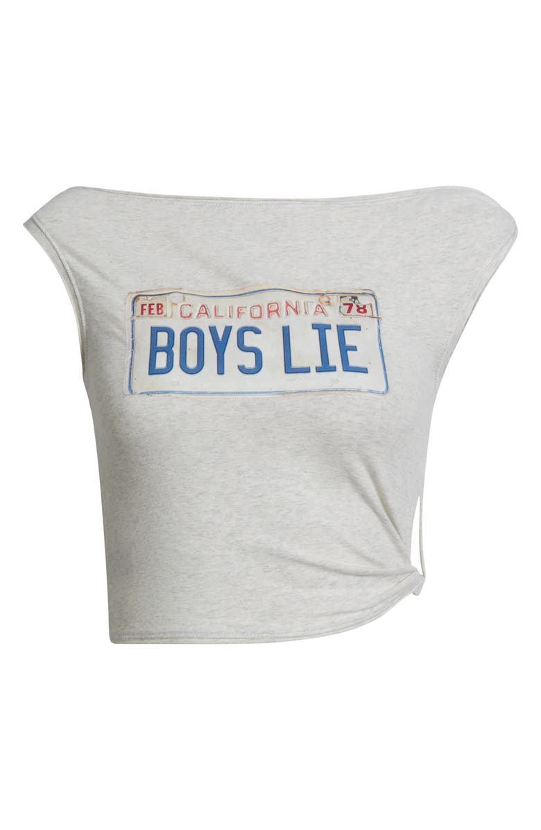 BOYS LIE Driver's License Twisted Crop Graphic Tank, Alternate, color,